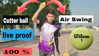 ✅Air swing tennis ball 🔥 Cutter bowling in tennis ball  ✨Tennis cricket 🏏