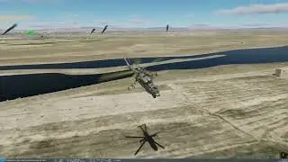 DCS | Стальной вертолет Ми-24П &laquo;Хинд&raquo; совершает очередной заход для атаки