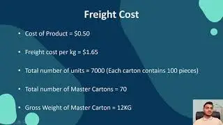 How to calculate per unit freight cost  40