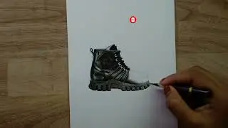 Shoes drawing / Realistic Pencil Sketch of Shoes