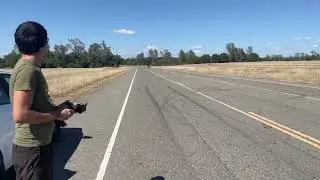 134mph and a crash! Damn you, road markers! I was hoping my aim would have been better