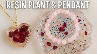 resin art plate and pendant/bracelet holder/ring holder/#diy#trending#craft#resinart#rose#preserva
