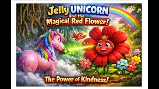 Jelly Unicorn and the Magical Red Flower 🌺 | Jelly's world | Bedtime Story for Children #kidsstory