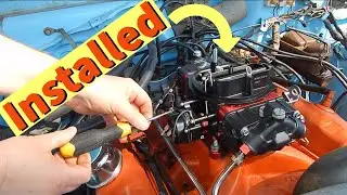 Installing Brawler 750 Double Pumper Carb * Plymouth Duster 360