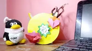 DIY Pen stand / cardboard & color Paper Pen Stand/ Best out of waste/ How to make Pen/Pencil Stand