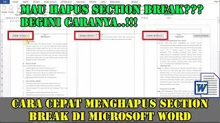CARA CEPAT MENGHAPUS SECTION BREAK DI MICROSOFT WORD