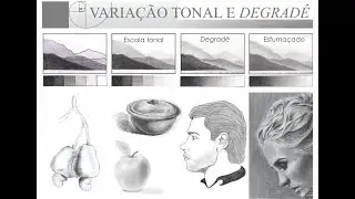 Desenho LINEAR e Desenho PICTÓRICO e a VARIAÇÃO TONAL E DEGRADÊ