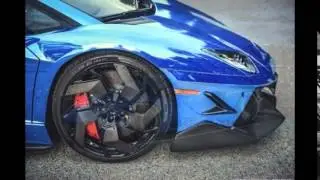 Chrome Blue Lamborghini Aventador PUR Wheels