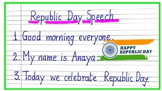 Speech On Republic Day In English 2026 | Republic Day Speech in english 2026 | 26 January Speech