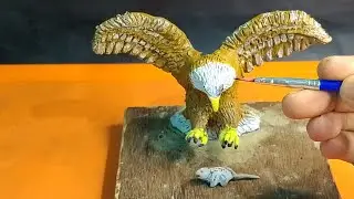 How to make a Eagle 🦅 colour prosse very easy // eagle pakhi colour kivaba korta hoy // Eagle 🦅 clay