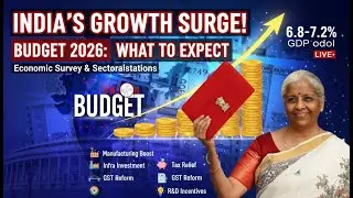केंद्रीय बजट 2026  संतुलन प्रयास, Economic Survey 2026: 6.8&ndash;7.2% GDP Growth | Stocks, Jobs & Budget