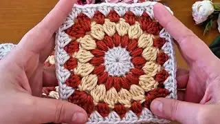 Wow◇◇ How Beautiful! Crochet square☆☆ Incredibly easy👌 For beginners, baby blanket, bag, jumper 