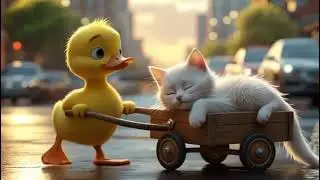 When a Duck has To work to Save a Poorkitten's life#DuckRescue#CuteAnimals #animalrescue