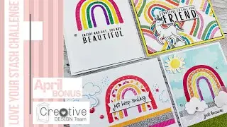 5 Rainbow Card Ideas Using Scraps | Stash Busting Love Your Stash Challenge Creative Design Team