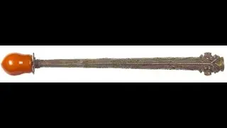 Ottoman Antique Kahraman Amber And Silver Pipe Hookah Mouthpiece
