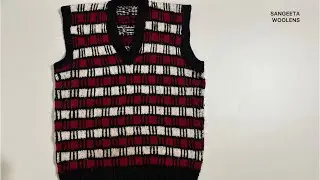 Multi colour half sweater with measurement and beautiful design .