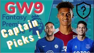 FPL GW9 Captain Picks ! | Fantasy Premier League 2020/21 |Team Selection of GAMEWEEK 9.