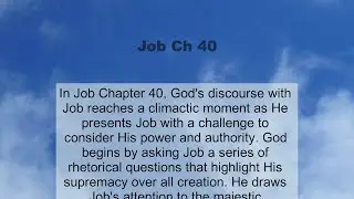 Job Chapter 40 summary and read together