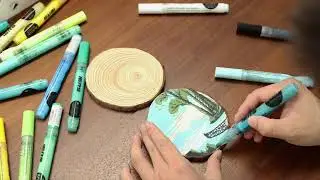 how to draw on wood with IERS acrylic markers #markerdrawing #marker #drawing #painting