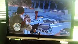 A wonderful glitch in Red Faction: Guerilla ft my dad jamming to The Beatles.