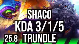 SHACO vs TRUNDLE (JGL) | 1500+ games | EUW Master | 25.8