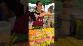 Amazing Cold-pressed mixed fruit juice - Fruits Cutting Skill