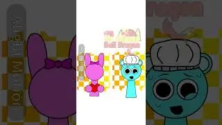[Repost] Obsolete Meat Pinki and Sky ^^!! #alightmotion #animation #incrediboxsprunki #fpyシ