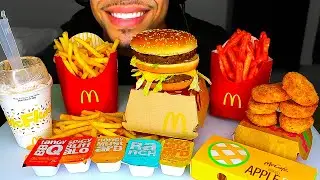 ASMR MCDONALD'S CHICKEN NUGGETS BIG MAC HOT FRIES SNICKERDOODLE MCFLURRY EATING SHOW SOUNDS JERRY 먹방