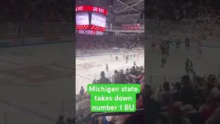 Michigan state hockey takes down #1 Boston University with an impressive 4-2 victory!!!