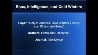 Race, Intelligence, and Cold Winters