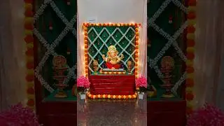 Easy ganpati decoration ideas for home #ganpati #decoration #home