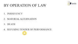 Discharge by Operation of Law - Discharge of Contract - Business Law