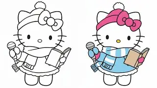 How to Draw and Color Hello Kitty 🐱✨ | Step by Step Easy Art