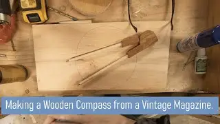 Making a Wooden Compass from a Vintage Magazine. #woodworking #nomusic #notalking #nightshift
