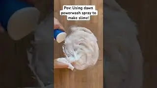 Using Dawn powerwash spray to make slime! 😱 #shortsvideo #slime #asmr #shortsfeed #shorts #short