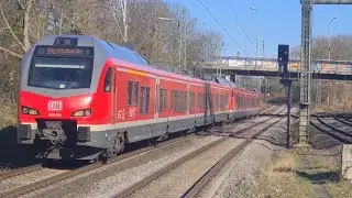 Zugverkehr in Krefeld Oppum (TRI Br182, DB Flirt3, 442, 1440 etc)