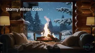 Stormy Winter Cabin ❄️🔥 Fireplace Lofi for Deep Sleep, Relax & Focus | 1 Hour