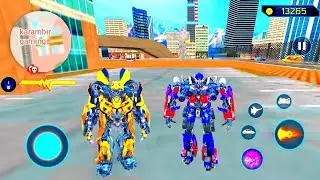 Robot Araba Oyunları #10 - Optimus Prime Multiple Transformation Jet Robot 2020 - Android Gameplay