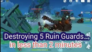 How to Destroy 5 Ruin Guards in less than 2 minutes in Gunyu stones