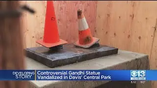 Gandhi Statue Damaged At Davis Central Park