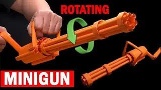 MINI GUN PAPER || HOW TO MAKE PAPER ROTATING MACHINE GUN || Created by ORIGAMI WORLD