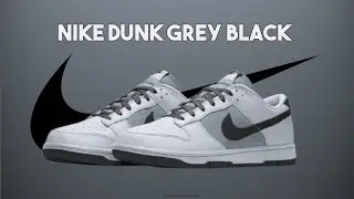 NIKE DUNK LOW GREY BLACK - NIKE BY YOU SNEAKER