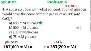 Diffusion and Osmosis problem 4 video