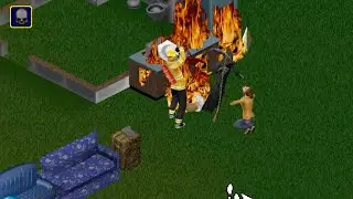 The Sims 1: Beating up the Grim Reaper