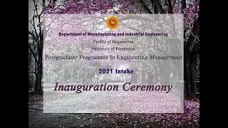 Inauguration Ceremony- PG Program in Engineering Management