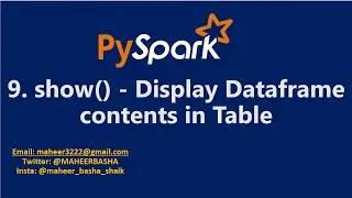 9. show() in Pyspark to display Dataframe contents in Table | Azure Databricks | Azure Synapse