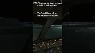 Kid asks for instructions and doesn't follow them! #atc #flightsimulator #msfs #vatsim #shorts