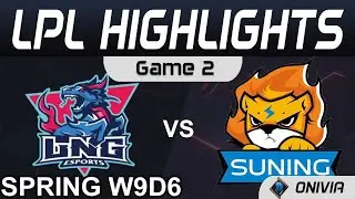 LNG vs SN Highlights Game 2 LPL Spring Season 2021 W9D6 LNG Esports vs Suning by Onivia
