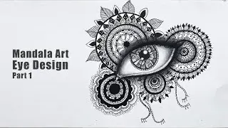 Mandala Art Drawing for Beginners in Hindi | Mandala Eye Design - Step by Step | Part - 1