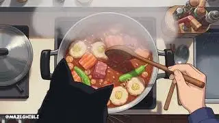 Cooking for Two: Me and My Little Friend 🐱✨ Cozy Ghibli Storie ASMR, Peace and Calm